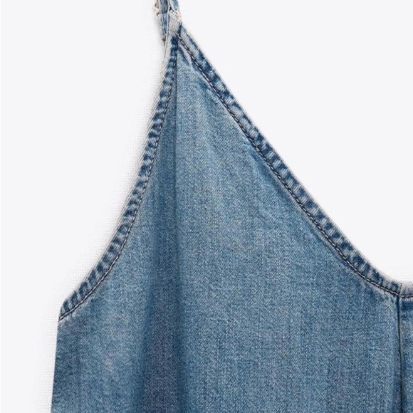 ZARA Denim Blue Maxi Dress - Picture 8 of 13